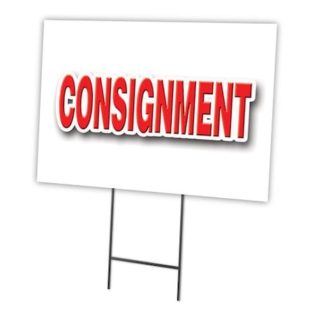 Signmission Consignment Yard Sign & Stake outdoor plastic coroplast window, C-1824 Consignment C-1824 Consignment
